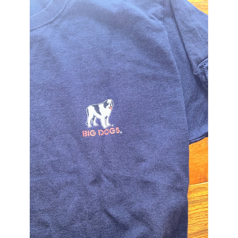 Big Dogs Mens Navy Blue Its Four Thirty Somewhere Beer Graphic T-Shirt Size M